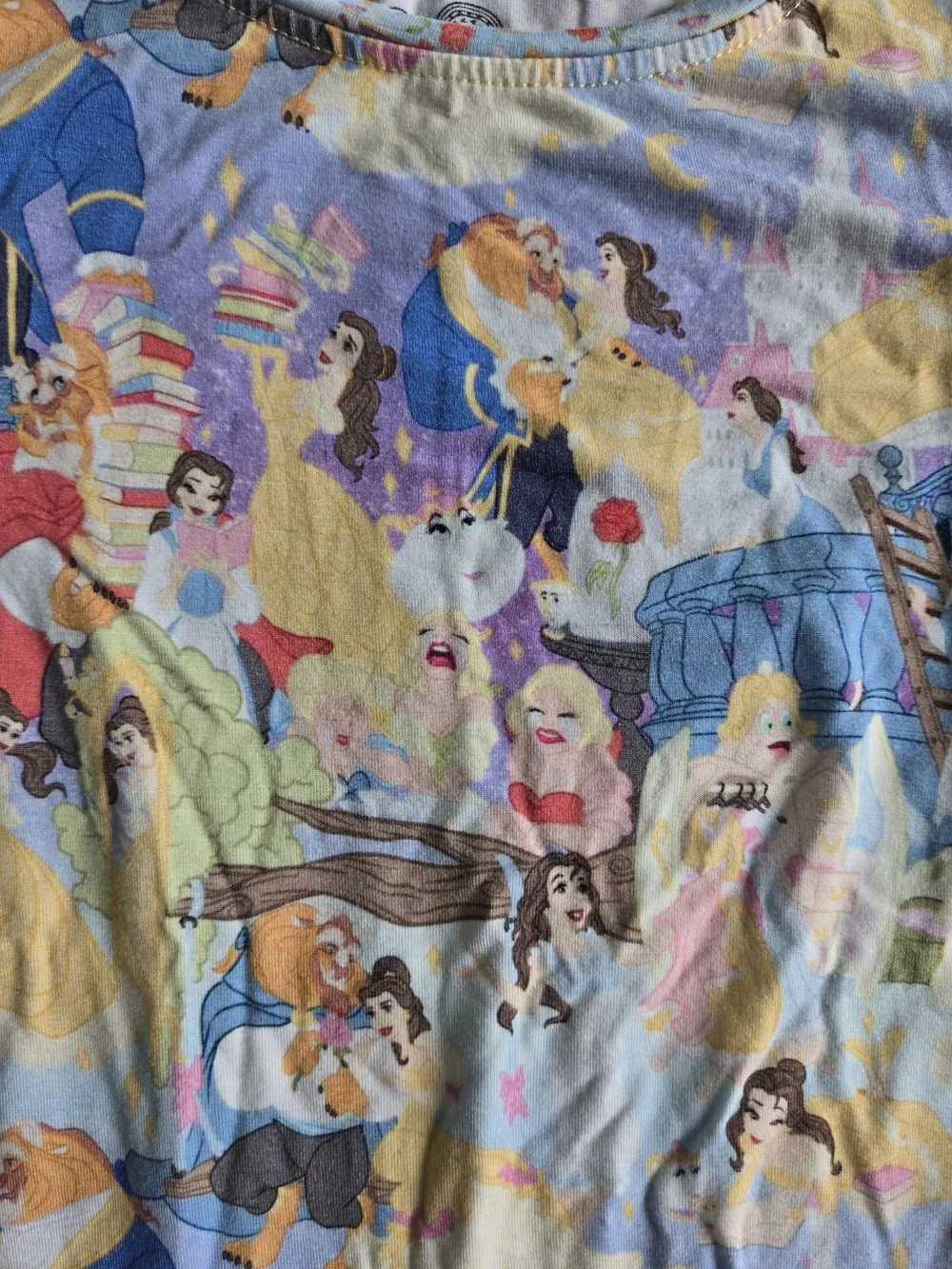 Disney Belle Princess Print Short Pajama Set
